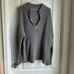 Gray oversized women’s sweater